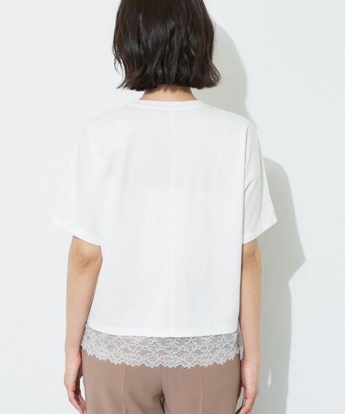 INDIVI / インディヴィ Tシャツ | 【汗ジミ防止／接触冷感】裾レースドルマンTシャツ | 詳細20