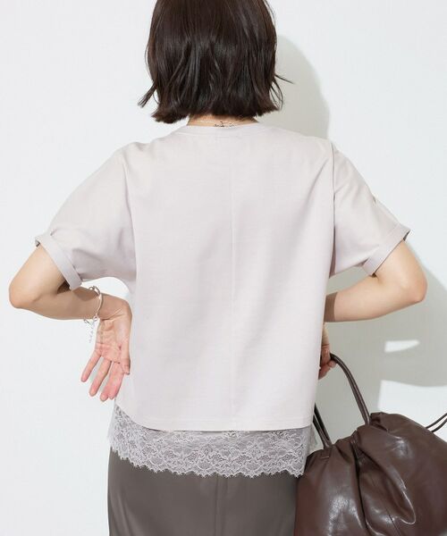 INDIVI / インディヴィ Tシャツ | 【汗ジミ防止／接触冷感】裾レースドルマンTシャツ | 詳細7