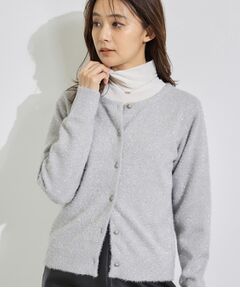 INDIVI / インディヴィ カーディガン・ボレロ | 【繊細な煌めき！】ラメモール クルーネックカーディガン