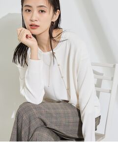 INDIVI / インディヴィ その他トップス | 【2点セット】5分袖ニット＆カーディガン きれいめアンサンブルニット