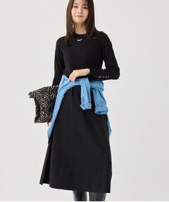 INDIVI / インディヴィ ミニ丈・ひざ丈ワンピース | 【一着でコーデ完成！】ニットコンビ 美スタイルワンピース