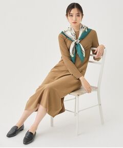 INDIVI / インディヴィ ミニ丈・ひざ丈ワンピース | 【一着でコーデ完成！】ニットコンビ 美スタイルワンピース