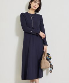 INDIVI / インディヴィ ミニ丈・ひざ丈ワンピース | 【一着でコーデ完成！】ニットコンビ 美スタイルワンピース