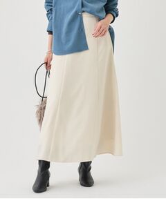 INDIVI / インディヴィ ロング・マキシ丈スカート | 【美シルエット】ジョーゼットサテンセミフレアスカート