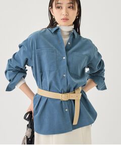 INDIVI / インディヴィ シャツ・ブラウス | 【大人コーデュロイ／SETUP可】オーバーサイズシャツ