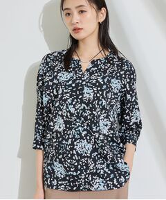 INDIVI / インディヴィ シャツ・ブラウス | 【6分袖】アートドット柄ブラウス