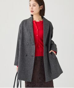 INDIVI / インディヴィ その他アウター | 【顔まわりスッキリ】ショールカラー ミドル丈コート
