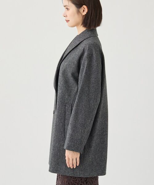 INDIVI / インディヴィ その他アウター | 【顔まわりスッキリ】ショールカラー ミドル丈コート | 詳細11