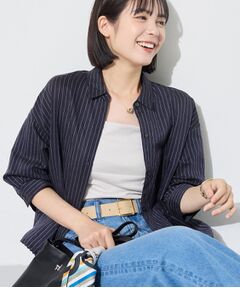 INDIVI / インディヴィ シャツ・ブラウス | 【シアー／7分袖】体型カバーゆったりシャツ