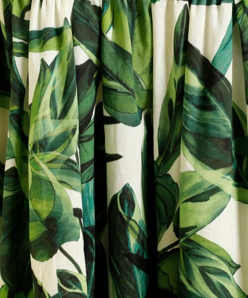 セール 大きいサイズ リーフ柄ワンピース Viscotecs ロング マキシ丈ワンピース Ined L イネド エルサイズ ファッション通販 タカシマヤファッションスクエア