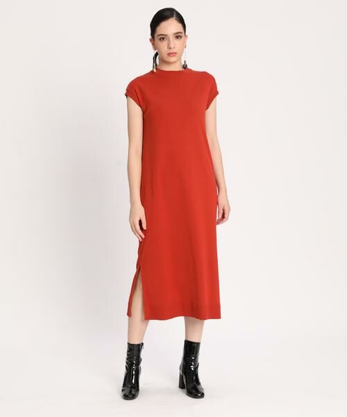 セール 大きいサイズ スリットロングワンピース ミニ丈 ひざ丈ワンピース Ined L イネド エルサイズ ファッション通販 タカシマヤファッションスクエア