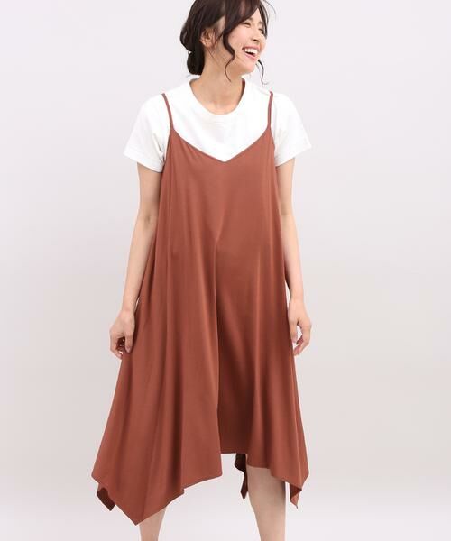 セール Aラインキャミソールワンピース ミニ丈 ひざ丈ワンピース Ined イネド ファッション通販 タカシマヤファッションスクエア