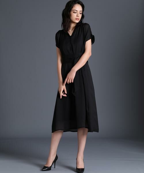 セール フレンチスリーブシースルーワンピース ミニ丈 ひざ丈ワンピース Ined イネド ファッション通販 タカシマヤファッションスクエア