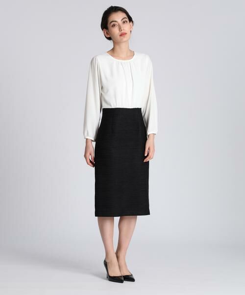 セール ツイードドッキングワンピース ミニ丈 ひざ丈ワンピース Ined イネド ファッション通販 タカシマヤファッションスクエア