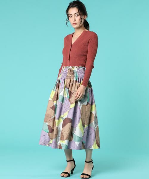 セール 水彩大花柄スカート ミニ ひざ丈スカート Ined イネド ファッション通販 タカシマヤファッションスクエア