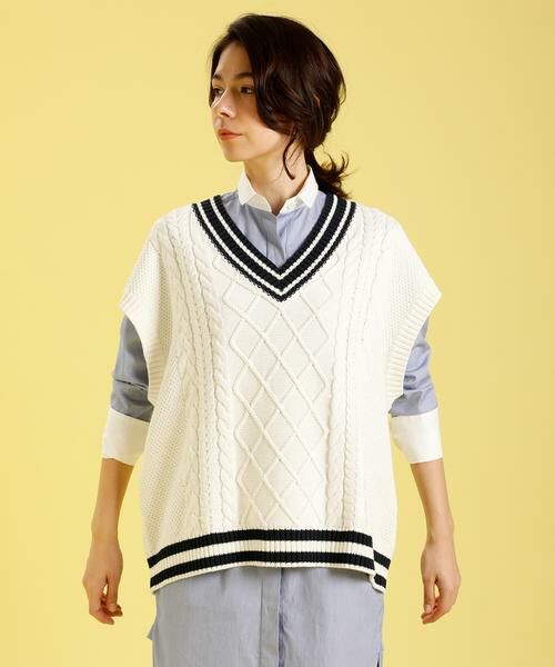 セール Masion De Beige チルデンニットベスト ベスト Ined イネド ファッション通販 タカシマヤファッションスクエア