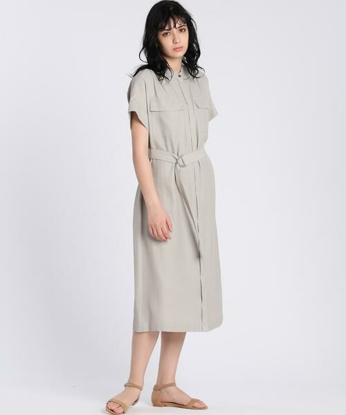 セール サファリデザインシャツワンピース ミニ丈 ひざ丈ワンピース Ined イネド ファッション通販 タカシマヤファッションスクエア
