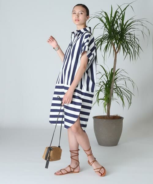 セール Maison De Beige スキッパーワンピース Viscotecs ミニ丈 ひざ丈ワンピース Ined イネド ファッション通販 タカシマヤファッションスクエア