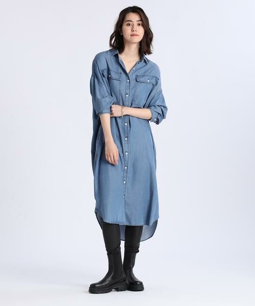 Luftrobe リヨセルデニムワンピース Healthy Denim ミニ丈 ひざ丈ワンピース Ined イネド ファッション通販 タカシマヤファッションスクエア