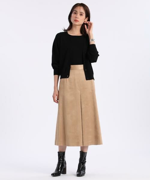 INED / イネド ミニ・ひざ丈スカート | 《大きいサイズ》フェイクスエードボックススカート《KOMASUEDE》 | 詳細10