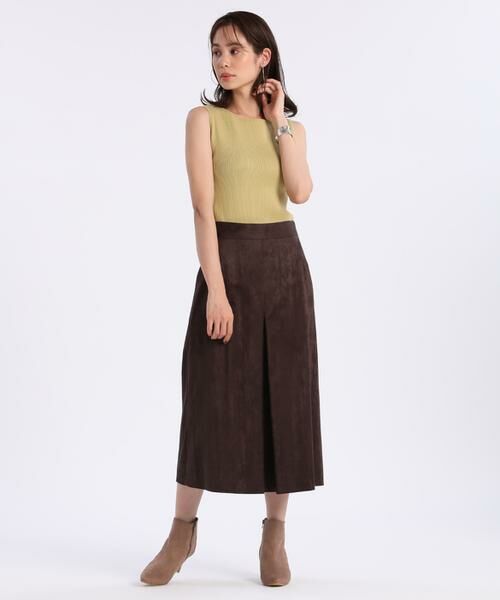 INED / イネド ミニ・ひざ丈スカート | 《大きいサイズ》フェイクスエードボックススカート《KOMASUEDE》 | 詳細11