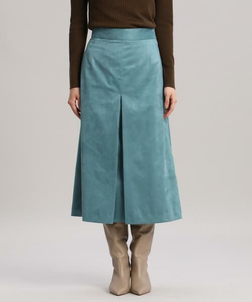 INED / イネド ミニ・ひざ丈スカート | 《大きいサイズ》フェイクスエードボックススカート《KOMASUEDE》 | 詳細2