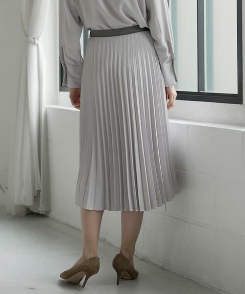 INED / イネド ミニ・ひざ丈スカート | 《大きいサイズ》プリーツスカート | 詳細4
