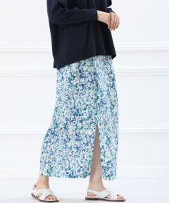 INED / イネド ロング・マキシ丈スカート | 《大きいサイズ》カスレフラワープリントスカート《Viscotecs》