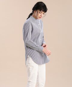 INED / イネド シャツ・ブラウス | 《大きいサイズ》バンドカラーブラウス