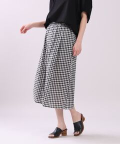 INED / イネド ミニ・ひざ丈スカート | 《大きいサイズ》ギンガムチェックスカート