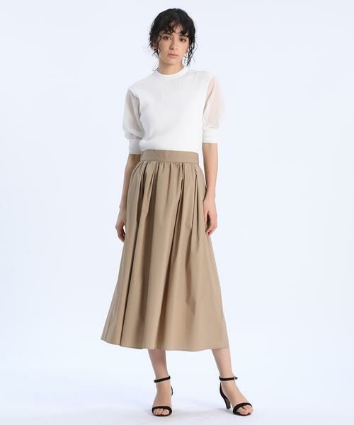 INED / イネド ミニ・ひざ丈スカート | 《大きいサイズ》タックギャザースカート | 詳細9