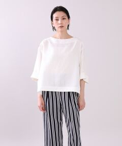 INED / イネド シャツ・ブラウス | 《大きいサイズ》リネンライクワイドブラウス