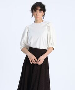 INED / イネド カットソー | 《大きいサイズ》パフスリーブカットソー