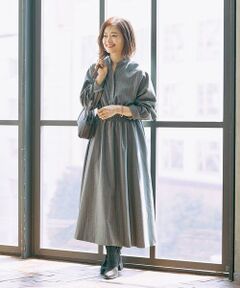 INED / イネド ミニ丈・ひざ丈ワンピース | 《大きいサイズ》洒落見えフレアワンピース《三尋木奈保コラボ》