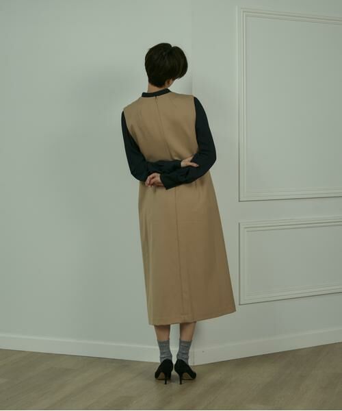 INED / イネド サロペット・オールインワン | 《大きいサイズ》Vネックジャンパースカート | 詳細9