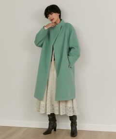 INED / イネド その他アウター | スタンドカラーアンゴラミックスコート