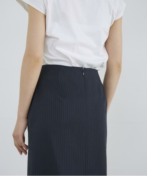 INED / イネド ミニ・ひざ丈スカート | 《大きいサイズ》シルクウールタイトスカート | 詳細12
