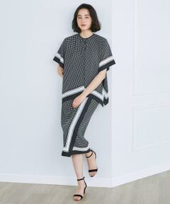 INED / イネド ミニ・ひざ丈スカート | プリントラップスカート