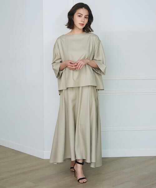 INED / イネド ロング・マキシ丈スカート | 《大きいサイズ》タックフレアスカート | 詳細1