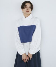 <b>俳優・上野樹里さんがデザインを手がけるファッションブランド「TuiKauri/トゥイカウリ」と「SUPERIOR CLOSET/スーペリアクローゼット」初のコラボレーション</b><br/><br/>ハイネックの白シャツにビスチェを重ねたようなドッキングデザイン。袖にフォルムを出したシャツ部分とビスチェのコントラストがモードな印象を演出し、バルーンスカートと微配になるこだわりの“色”展開にも注目です。<br/><br/><b>上野樹里さんコメント</b><br/>「皆さん誰もが持っているボトムに合うように”色”にこだわりました。白シャツがベースでもあるので、黒やベージュのようなベーシックカラーやデニムにも合わせやすいと思います。バルーンスカートとセットアップで合わせるのもおすすめです。トップスをインにするとワンピースに、オーバーシャツで着ればリラックスした雰囲気になります」<br/><br/>・裏地なし<br/>・後ろファスナーあり<br/><br/><br/><br/><br/>《TuiKauri/トゥイカウリ》<br/>「Try to Kind ～本当の心地よさを求めて～」をコンセプトに、俳優・上野樹里