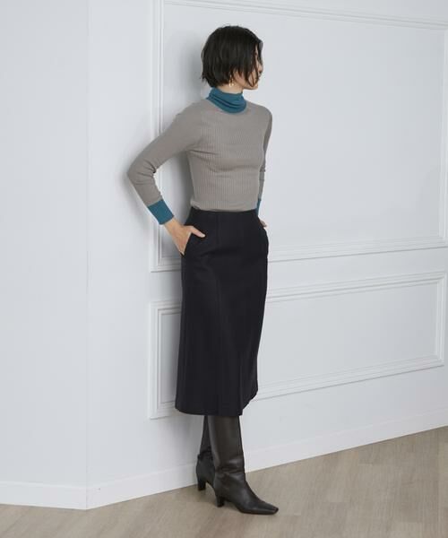 INED / イネド ミニ・ひざ丈スカート | 《大きいサイズ》 Aラインミディスカート | 詳細3
