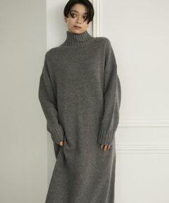 INED / イネド ミニ丈・ひざ丈ワンピース | 《大きいサイズ》ミドルゲージニットワンピース