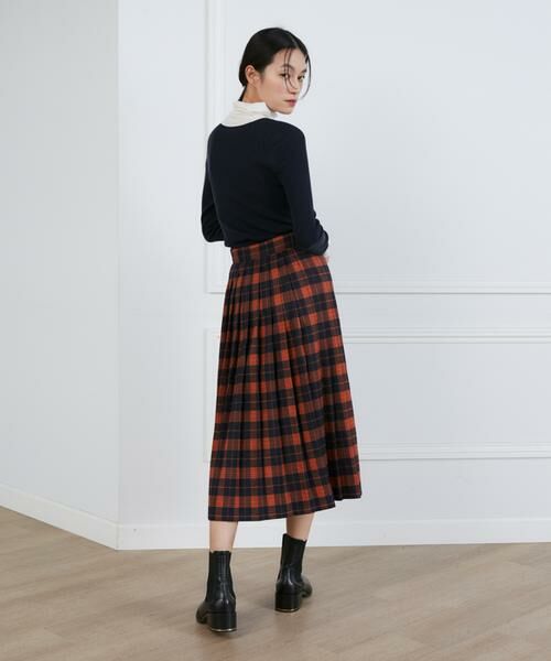 INED / イネド ミニ・ひざ丈スカート | 《大きいサイズ》チェックプリーツスカート | 詳細5