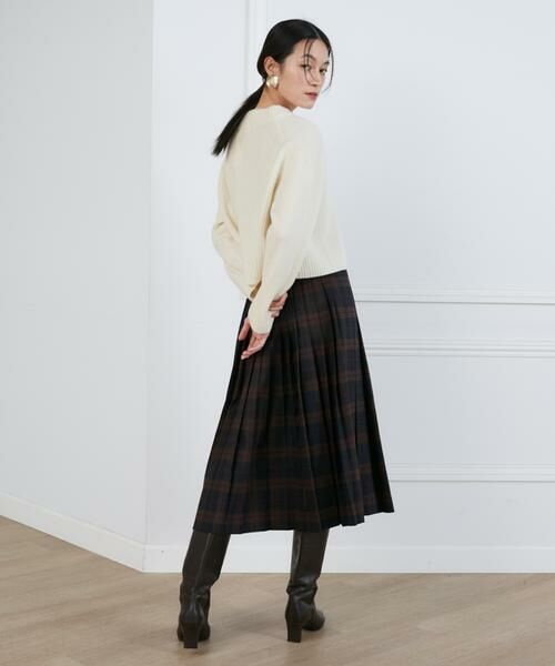 INED / イネド ミニ・ひざ丈スカート | 《大きいサイズ》チェックプリーツスカート | 詳細7