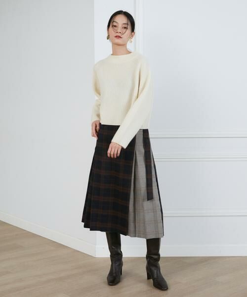 INED / イネド ミニ・ひざ丈スカート | 《大きいサイズ》チェックプリーツスカート | 詳細9