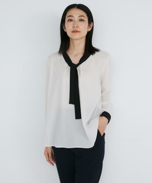 INED / イネド シャツ・ブラウス | 細ボウタイブラウス | 詳細1