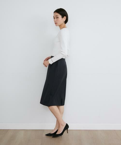 INED / イネド ミニ・ひざ丈スカート | 《大きいサイズ》モヘアウールタイトスカート | 詳細7