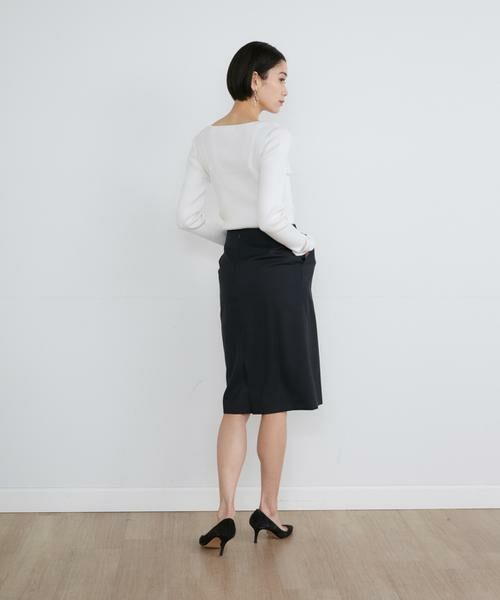 INED / イネド ミニ・ひざ丈スカート | 《大きいサイズ》モヘアウールタイトスカート | 詳細8