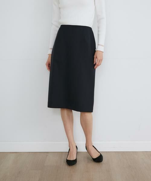 INED / イネド ミニ・ひざ丈スカート | 《大きいサイズ》モヘアウールタイトスカート | 詳細9