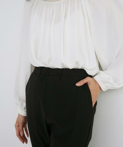 INED / イネド スラックス・ドレスパンツ | 《大きいサイズ》4WAYストレッチテーパードパンツ《アンクル丈/股下68cm》 | 詳細12